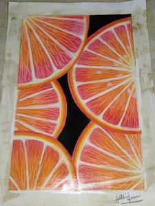 Vibrant Orange Slice Art