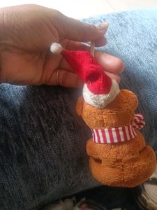mini christmas as teddy bear plush clip or name wi