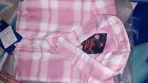 Pink Plaid Long Sleeve Shirt