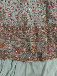 Pista green sharara set with dupatta