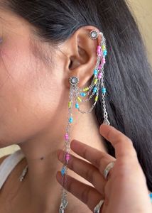 Boho Chain Earring with Beads