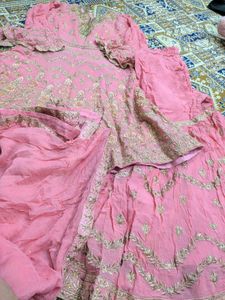 Stunning Pink Embroidered Lehenga Choli