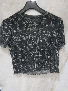 Cruella Graphic Mesh Top