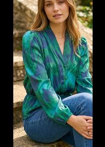 Vibrant Tie-Dye Blouse
