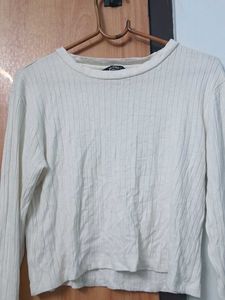 Ribbed Long Sleeve Crop Top