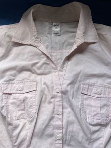 Light Pink Button-Up Blouse