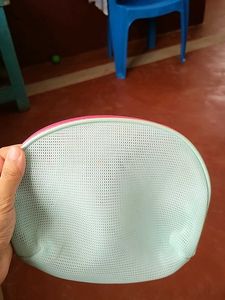 Light Blue Mesh Pouch