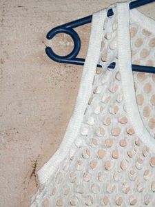 Summer Fashion Mesh Tank Top Vest White