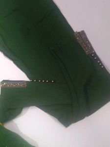 green pent dupatta with two diginer top