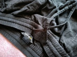 black wide leg pants