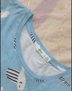 Cute Bird Print Cold Shoulder Dress