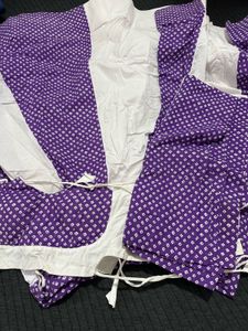 White &amp; Purple Lehenga Choli Set