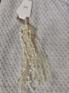 Lace &amp; Pearl Hair Ties (Set of 3)
