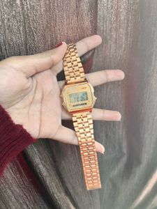 Vintage Gold-Tone Digital Watch