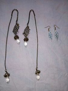 Combo 2 Elegant Dangle Earrings Set