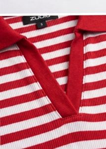 Striped Collared Crop Top