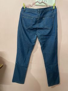 Vintage Dotted Blue Denim Jeans