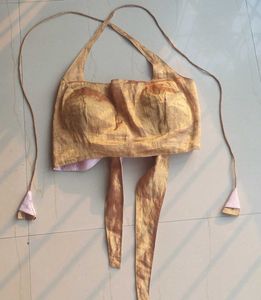 Original Suta Bombay Golden Halter Neck blouse