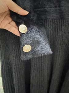 Cozy Black Knit Dress