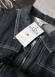 Denim onepiece with Zip Front
