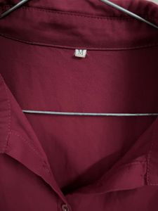 Maroon Peplum Top