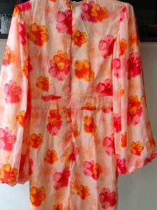 Floral Print Ruched Mini Dress