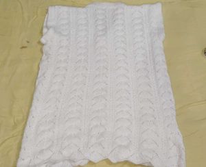 White Knitted Sleeveless Cardigan