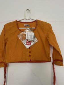 Fabindia Orange Ethnic Blouse