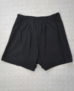 Black A-Line Mini Skort with Slits