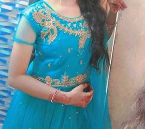 Sky blue Lahenga with duppata