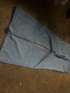 Mens flared denim jeans