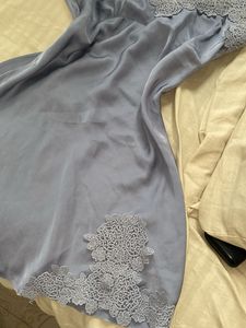 Silky Sleep Dress with Lace Trim