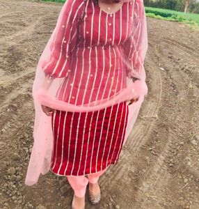 Beautiful Maroon Kurta Set with Dupatta