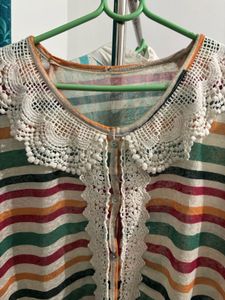 Boho Striped Kaftan Kurta