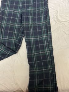 Plaid Wide Leg Trousers