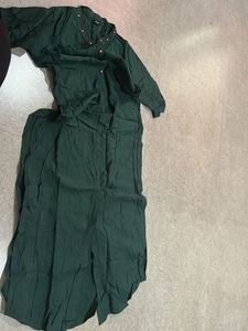 Combo of 2Elegant Green Embroidered Kurtas