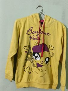 Cute Yellow "Bonjour Paris" Hoodie