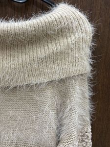 Cozy Off-Shoulder Fuzzy Knit Sweater