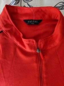 Coral Short Sleeve Quarter Zip Polo T-Shirt