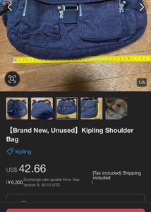 Authentic Kipling Navy Blue Crossbody Bag