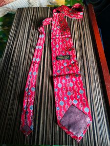 Vibrant Baroque Prints Branded Silk Tie