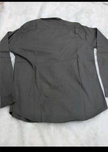 Classic Grey Cotton Men's Shirt