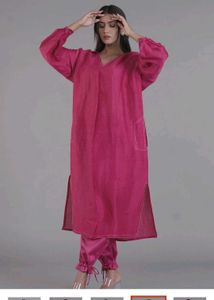 Vibrant Pink Kurta Set with Pants