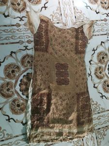 Beige Printed Kurta