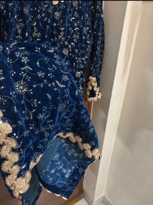 Premium Velvet Suit Set with Embroidery Sequence