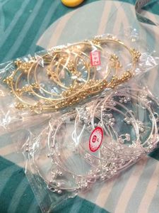 Gold &amp; Silver Tone Bangles with Bells