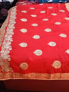 Red Embroidered Saree