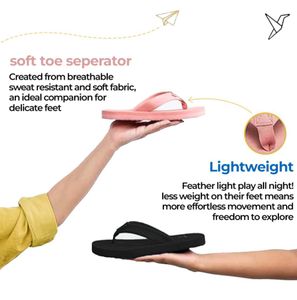 Yoho Black Flip Flops - Casual Comfort