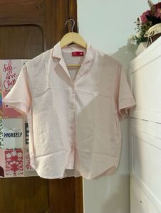 Pale Pink Button-Up Shirt