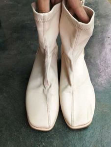 Chic Cream Ankle Boots